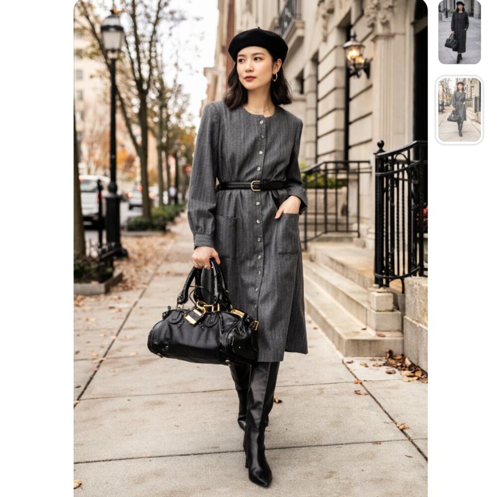 Vintage Brooks Brothers 100% Wool Long Jacket Classic Tailored Elegance  Size 14